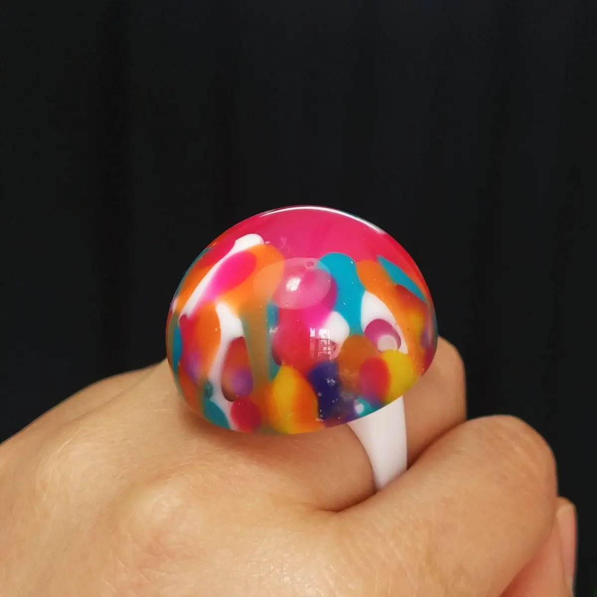Anillo Bolo filtrado colores